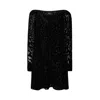 Sveta Milano Women's Black Yale Devoré-velvet Dress In Leopard Motif In Black