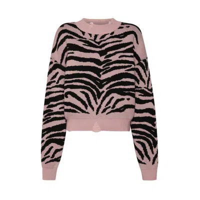 Sveta Milano Women's Denver Pink/black Wool Jumper In Black/pink