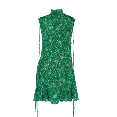 Sveta Milano Women's Green Kira Silk Dress