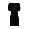 Sveta Milano Women's Joan Short Black Devoré-velvet Dress In Black