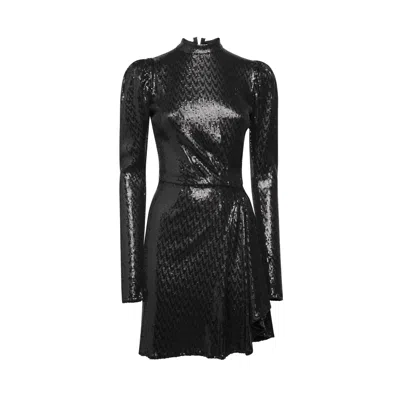 Sveta Milano Women's London Black Sequin Dress