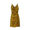 Sveta Milano Women's Nancy Tiger Short Silk Dress