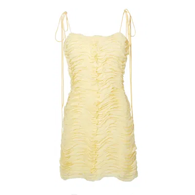 Sveta Milano Women's Neutrals Panarea Ruffles Dress