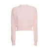 Sveta Milano Women's Pink / Purple Billie Pink Cashmere Sweater With Embroidery