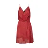 Sveta Milano Women's Red Nancy Short Dress In Dotted Silk Georgette In Red