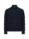 Svevo Quilted Wool Padded Jacket In Blue