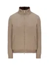 Svevo Fur-trimmed Elbow-patch Jacket In Brown