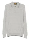 Svevo Knitted Polo Shirt In Gray