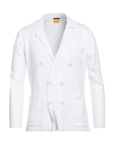 Svevo Man Blazer White Size 44 Cotton