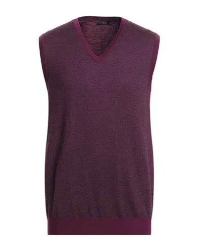 Svevo Man Sweater Mauve Size 42 Cashmere, Silk In Purple