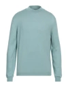 Svevo Man Turtleneck Pastel Blue Size 40 Cashmere In Blue