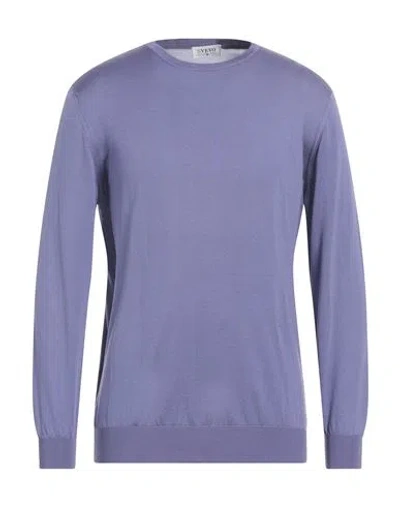 Svevo Man Sweater Purple Size 40 Silk