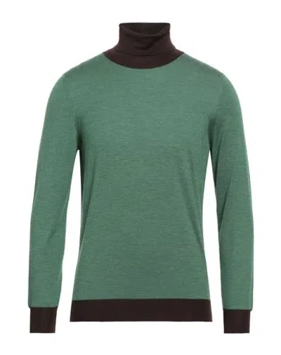 Svevo Man Turtleneck Green Size 40 Cashmere, Silk