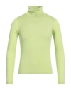 Svevo Man Turtleneck Light Green Size 38 Cashmere In Metallic
