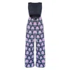 SWAAY WOMEN'S BLACK / PINK / PURPLE ROCKSTAR JUMPSUIT - MIDNIGHT ROSE