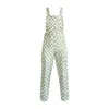 Swaay Women's Neutrals / Green Overall Jumpsuit Green Ivory Checkered Print In Green