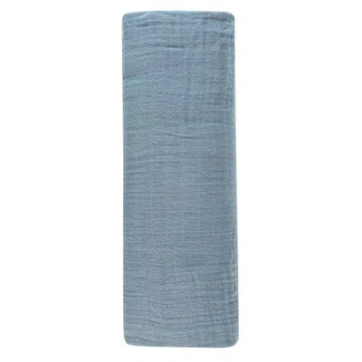 Swaddle Blanket Cotton Muslin  1 Pack In Ocean Blue