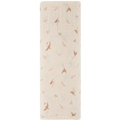 Swaddle Blanket Cotton Muslin  1 Pack In Pink Bird