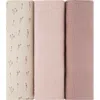 Swaddle Blanket Cotton Muslin  3 Pack In Mauve Bluebell