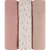 Swaddle Blanket Cotton Muslin  3 Pack In Pink Floral
