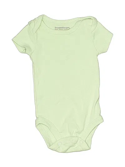 Pre-owned Swaddle Designs Babies' Short Sleeve Onesie In Green