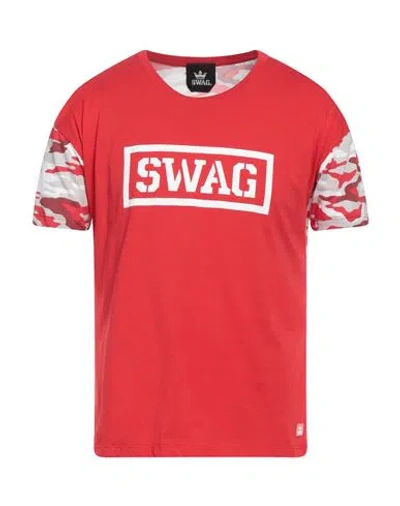 Swag Man T-shirt Red Size S Cotton