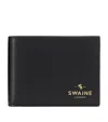 Swaine Leather Bifold Wallet In Black