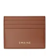 Swaine Leather Card Holder In Brown