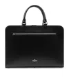 Swaine Leather Kensington Briefcase In Black