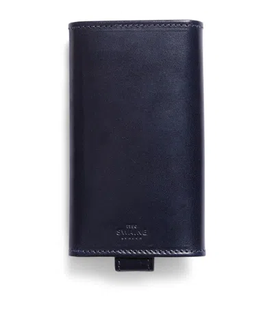 Swaine Leather Key Case In Blue