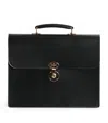 Swaine Leather President Briefcase In Black