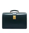 Swaine Leather Whitehall Briefcase In Green