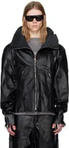 Swampgod Black Rivet Leather Jacket In Black