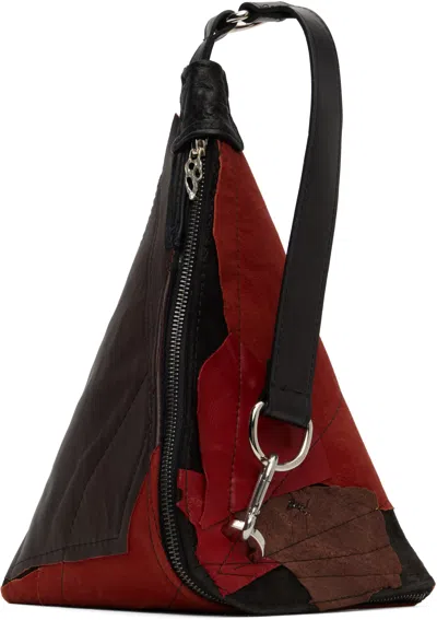 Swampgod Red & Brown Tetra Bag In Burgundy