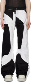 Swampgod White & Black Cutout & Swampwash Trousers In Black