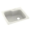Swan 25'' L Mounting / Installation Required Single Bowl Solid Surface Kitchen Sink In Bisque