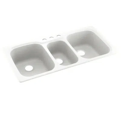 Swan 44" L X 22" W Dual Mount Kitchen Sink In White