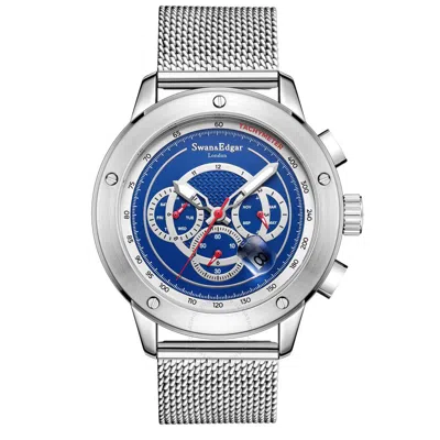 Swan & Edgar Bolt Racer Automatic Blue Dial Men's Watch Se1631 In Metallic