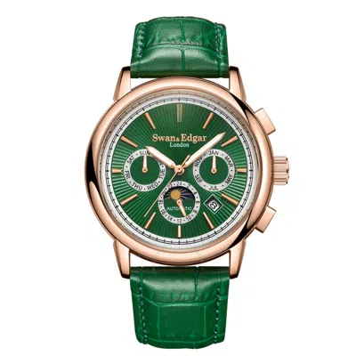 Swan & Edgar Opulent Automatic Green Dial Men's Watch Se0030