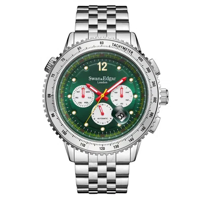 Swan & Edgar Opulent Racing Automatic Green Dial Men's Watch Se01101