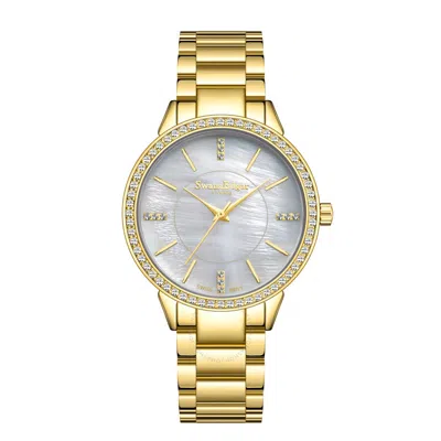 Swan & Edgar Pearlescent Mother Of Pearl Dial Ladies Watch Sel012 In Gold Tone / Mop / Mother Of Pearl / Yellow