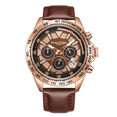 Swan & Edgar Speed Tracker Chronograph Automatic Brown Dial Men's Watch Se2001