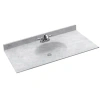 Swan Chesapeake Solid Surface 55" Single Bathroom Vanity Top In Ice