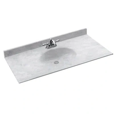 Swan Chesapeake Solid Surface 55" Single Bathroom Vanity Top In Ice