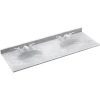 Swan Chesapeake Solid Surface 73" Double Bathroom Vanity Top In Ice