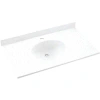 Swan Ellipse Solid Surface 49" Single Bathroom Vanity Top In Arctic Granite