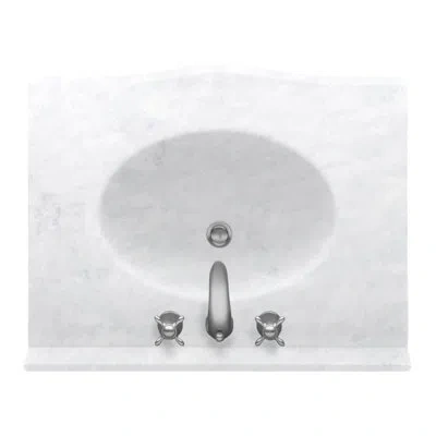Swan Europa Solid Surface 31" Single Bathroom Vanity Top In Ice