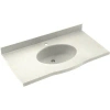 Swan Europa Solid Surface 61" Single Bathroom Vanity Top In Bisque