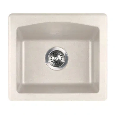 Swan Granite 16" X 18" Drop-in Kitchen Sink In Granito