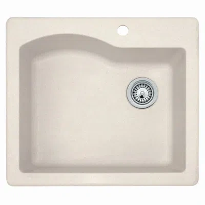 Swan Granite 25" X 22" Drop-in Kitchen Sink In Granito